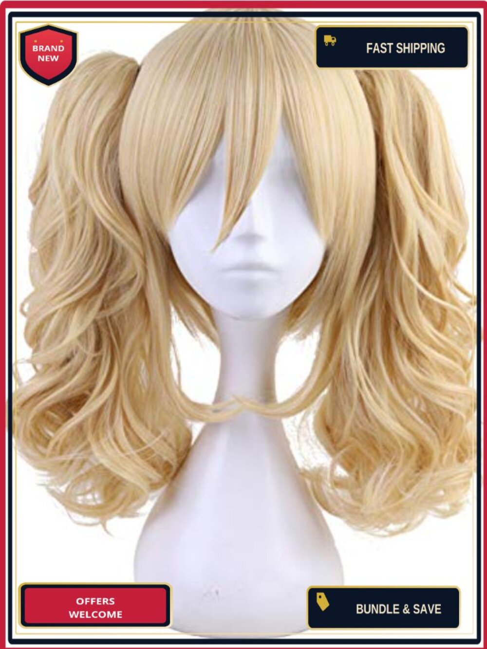 Heat Resistant Synthetic Bob Wig with Two Jaw Claw Ponytail Extensions